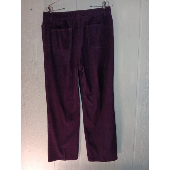 villager Pants - Villager Sport Liz Claiborne Women's 12 Plum Purple Chevron Corduroy Stretch